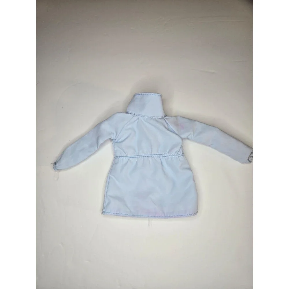 Liv Doll Light Blue Jacket Winter Snowflake Pattern Light Pink Dye Transfer